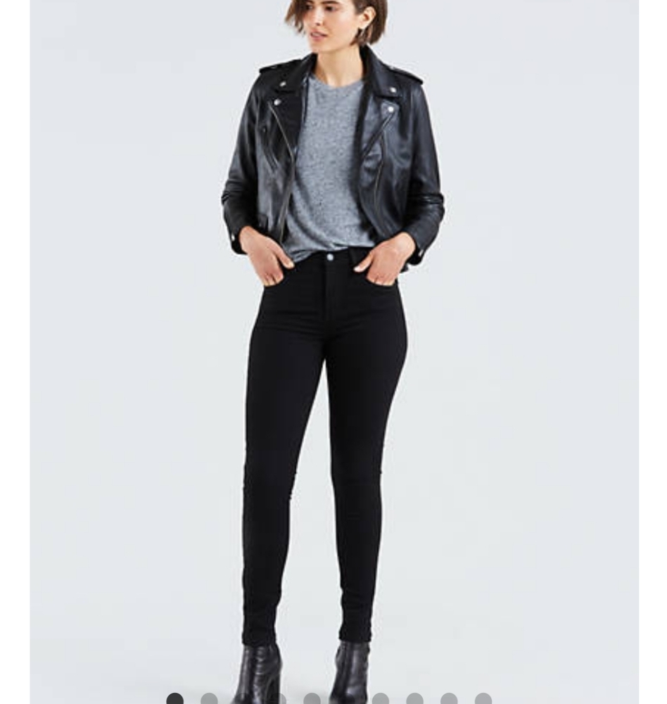 LEVI'S BLACK 721 HIGH RISE SKINNY JEANS
